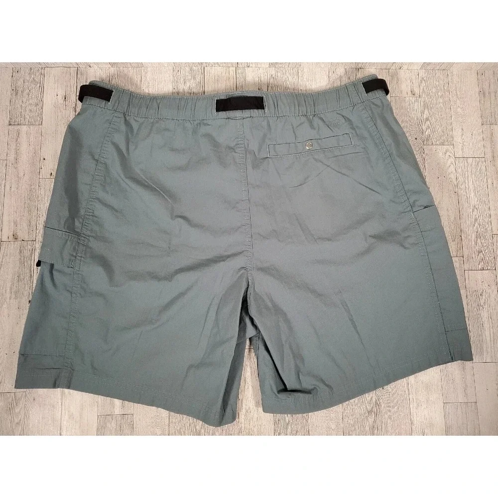 North Face Cargo Shorts Men's 2X Ripstop Belted Goblin Blue Organic Fiber NEW